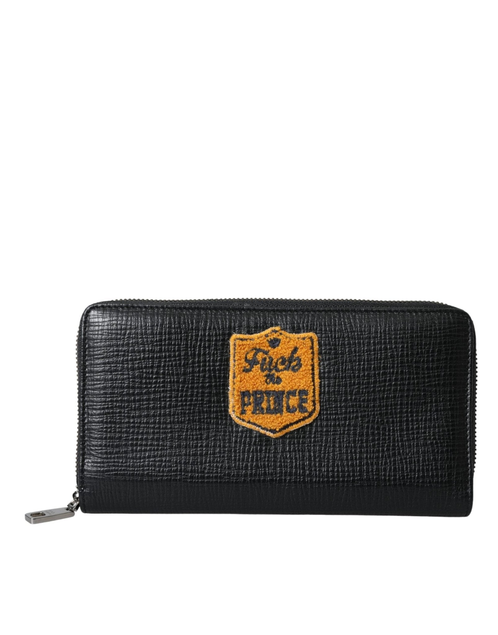 Dolce & Gabbana Black Leather Logo Patch Zip Around Continental Wallet – par Dolce & Gabbana | Disponible sur Sandy Store ByNet