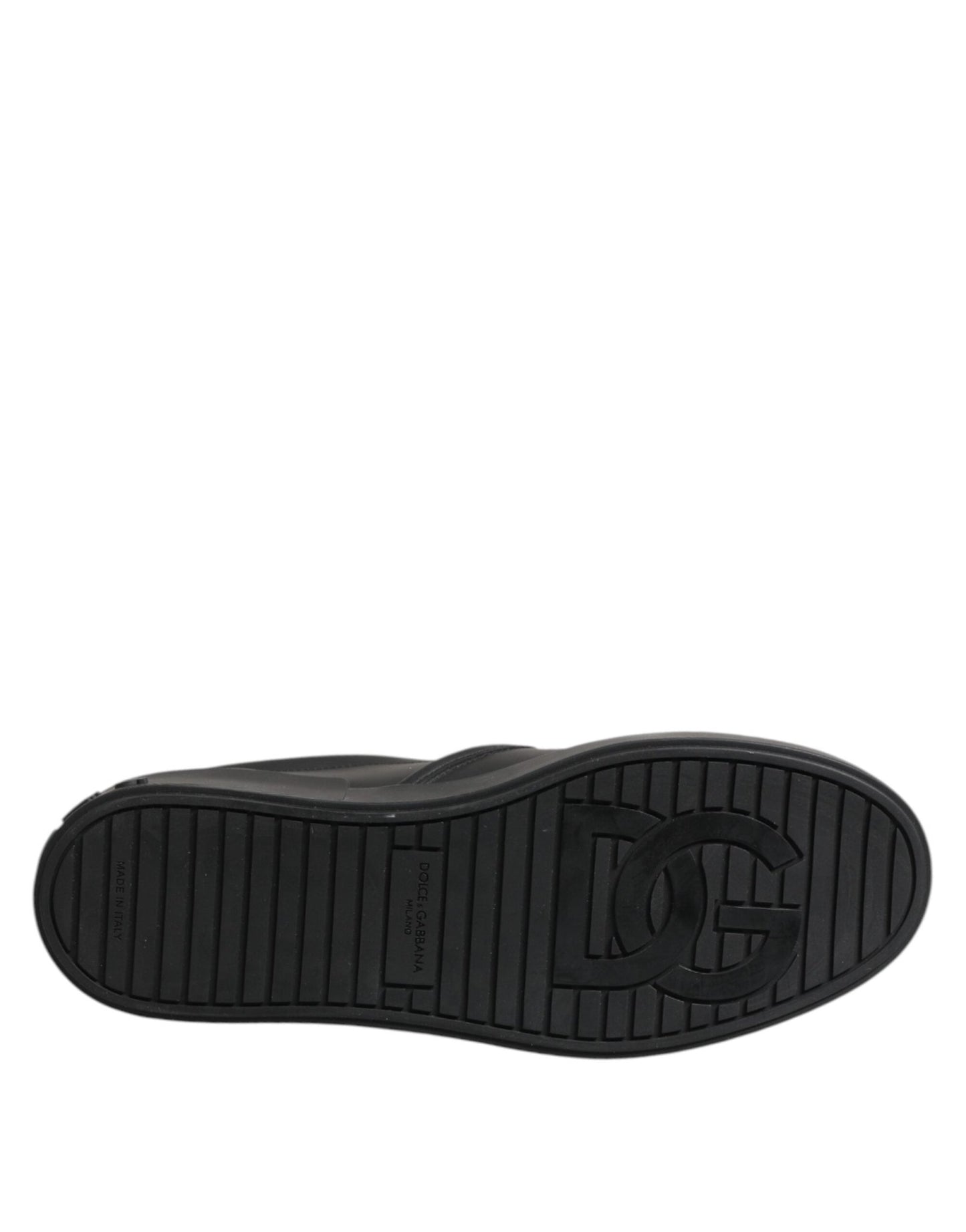 Dolce & Gabbana Black Leather Low Top Slip On Sneakers Shoes – EU44/US11 par Dolce & Gabbana | Disponible sur Sandy Store ByNet