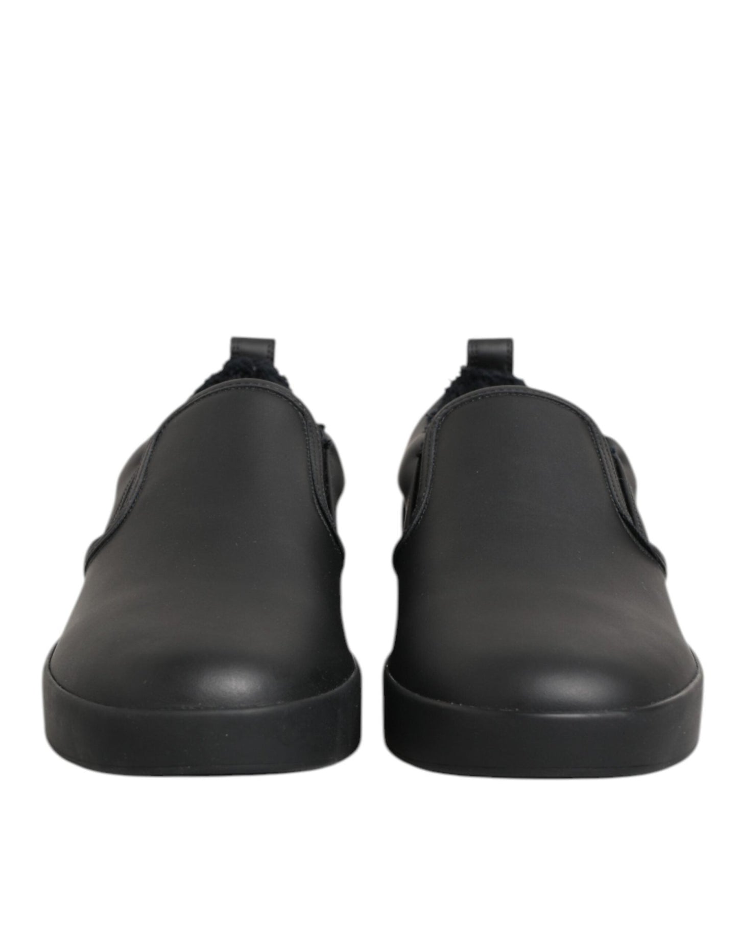 Dolce & Gabbana Black Leather Low Top Slip On Sneakers Shoes – EU44/US11 par Dolce & Gabbana | Disponible sur Sandy Store ByNet