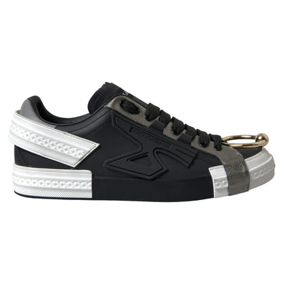 Dolce & Gabbana Black Leather Low Top Sneakers Portofino Shoes – EU44/US11 par Dolce & Gabbana | Disponible sur Sandy Store ByNet