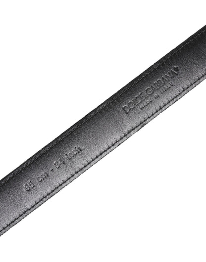 Dolce & Gabbana Black Leather Metal Buckle Classic Belt - Sandy Store ByNet