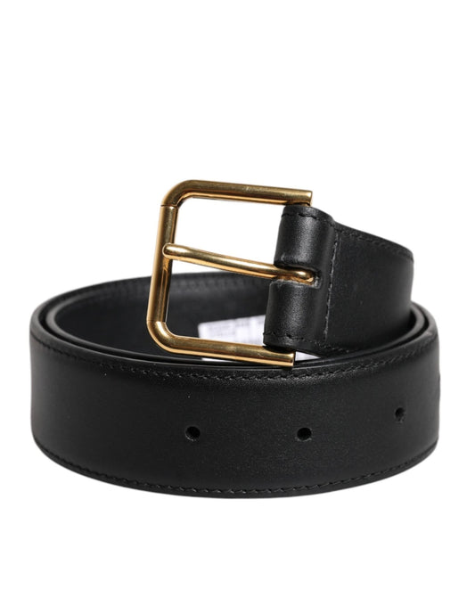Dolce & Gabbana Black Leather Metal Buckle Classic Belt - Sandy Store ByNet