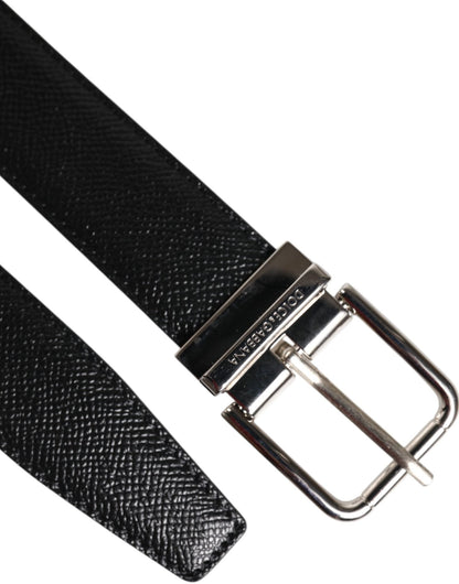 Dolce & Gabbana Black Leather Metal Buckle Classic Belt - Sandy Store ByNet