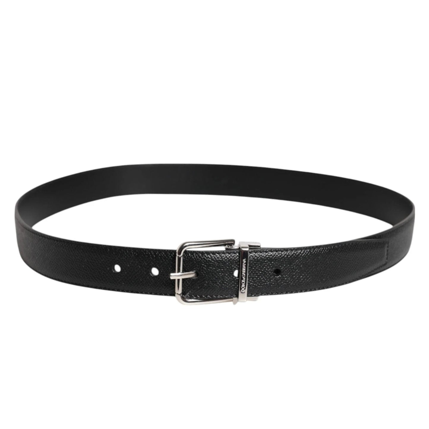Dolce & Gabbana Black Leather Metal Buckle Classic Men Belt – 90 cm / 36 Inches par Dolce & Gabbana | Disponible sur Sandy Store ByNet