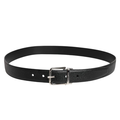 Dolce & Gabbana Black Leather Metal Buckle Classic Men Belt – 90 cm / 36 Inches par Dolce & Gabbana | Disponible sur Sandy Store ByNet