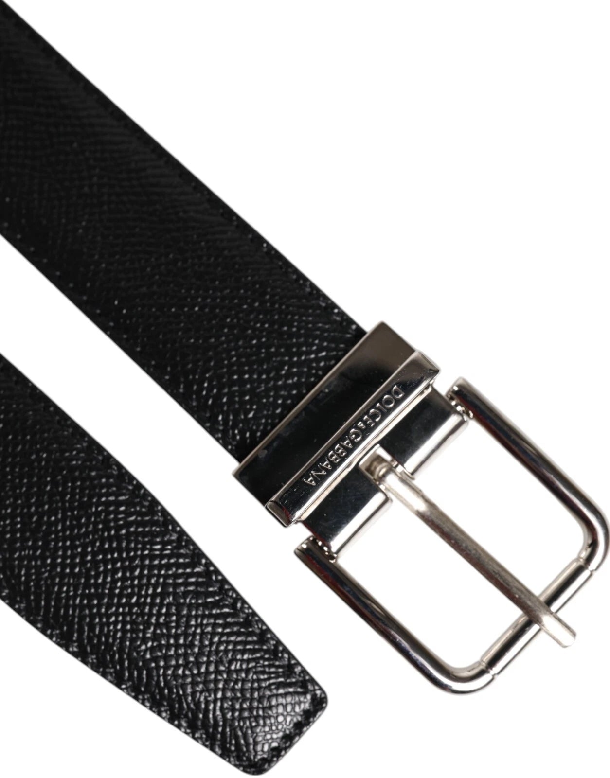 Dolce & Gabbana Black Leather Metal Buckle Classic Men Belt – 90 cm / 36 Inches par Dolce & Gabbana | Disponible sur Sandy Store ByNet