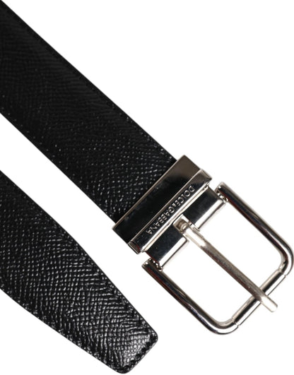 Dolce & Gabbana Black Leather Metal Buckle Classic Men Belt – 90 cm / 36 Inches par Dolce & Gabbana | Disponible sur Sandy Store ByNet