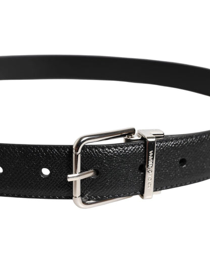 Dolce & Gabbana Black Leather Metal Buckle Classic Men Belt – 90 cm / 36 Inches par Dolce & Gabbana | Disponible sur Sandy Store ByNet