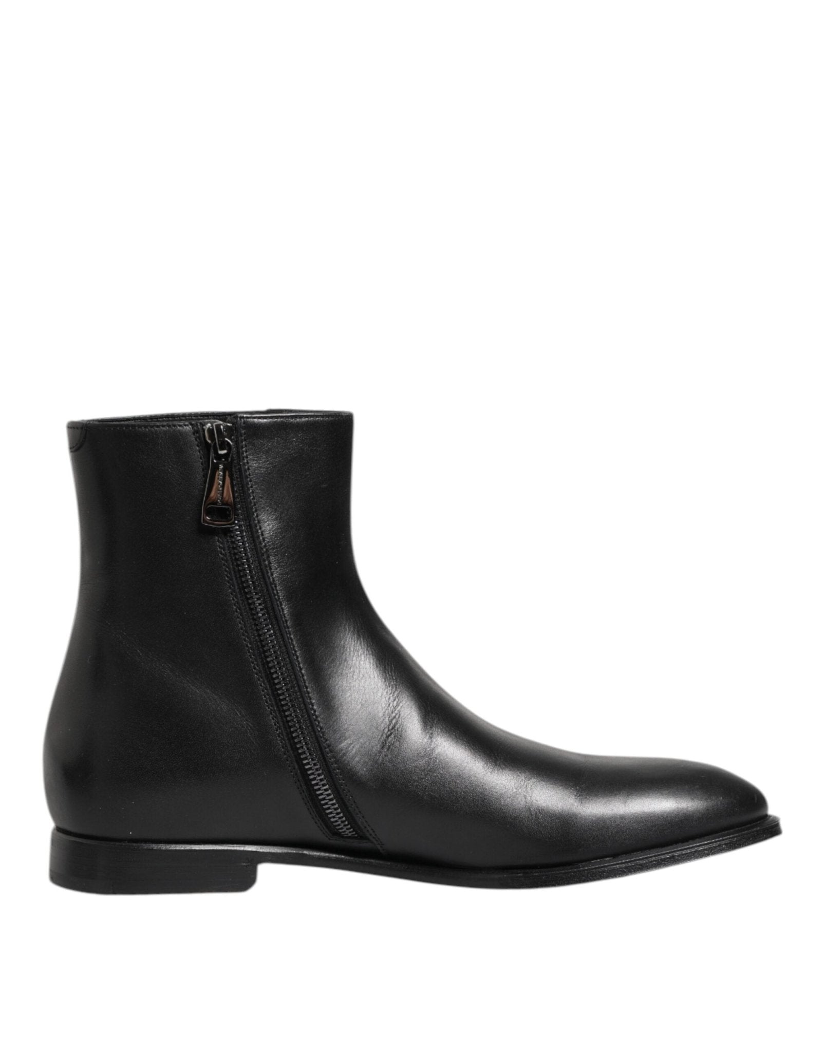 Dolce & Gabbana Black Leather Mid Calf Men Boots Shoes – EU41/US8 par Dolce & Gabbana | Disponible sur Sandy Store ByNet
