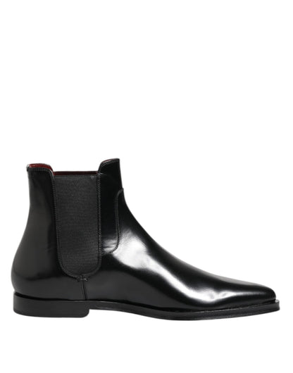 Dolce & Gabbana Black Leather MILLENIALS Mid Calf Boots Shoes – EU40/US7 par Dolce & Gabbana | Disponible sur Sandy Store ByNet