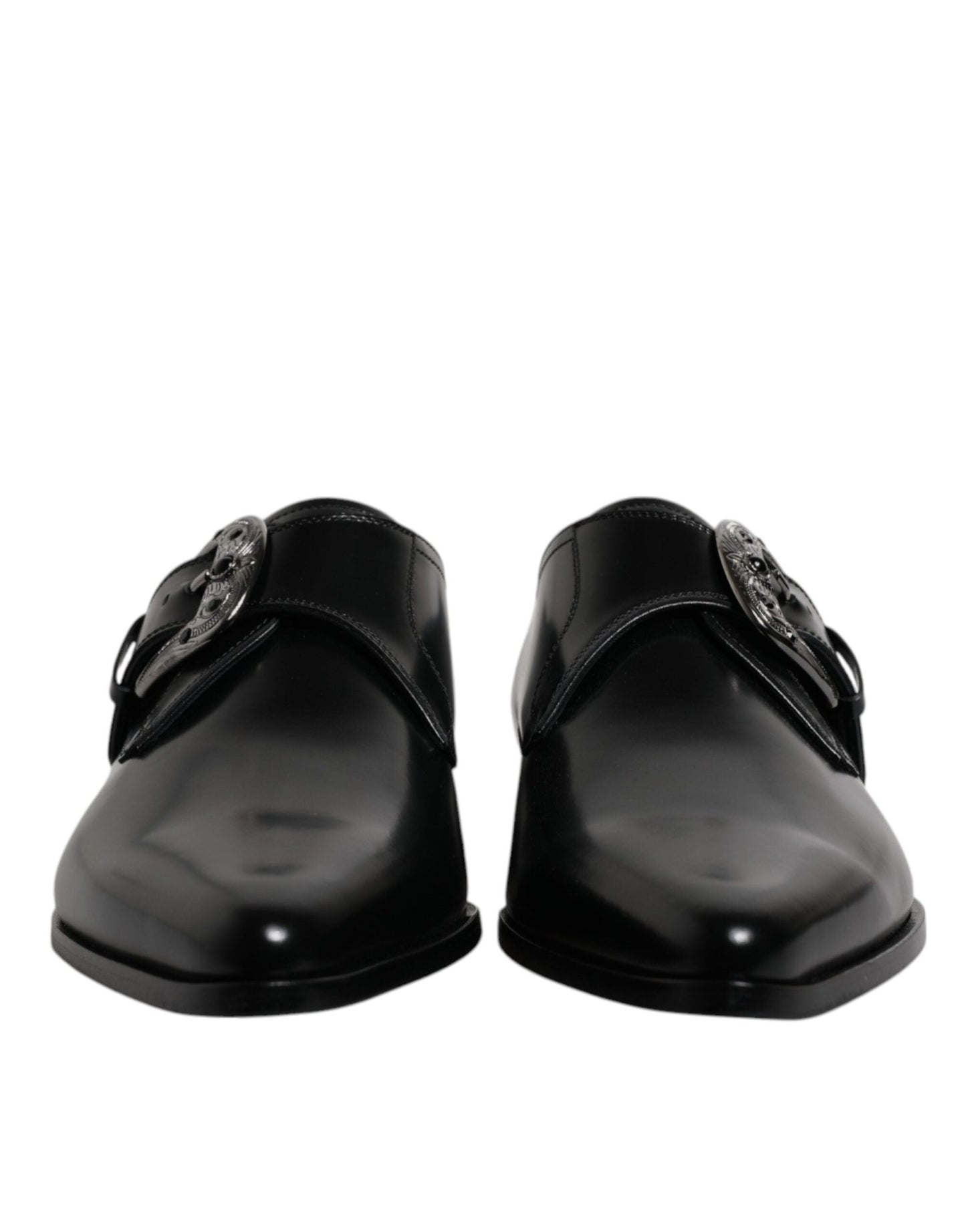 Dolce & Gabbana Black Leather Monk Strap Derby Formal Shoes - Sandy Store ByNet
