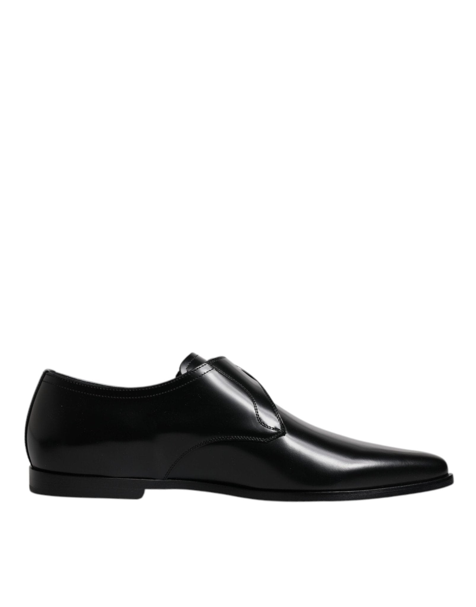 Dolce & Gabbana Black Leather Monk Strap Derby Formal Shoes - Sandy Store ByNet