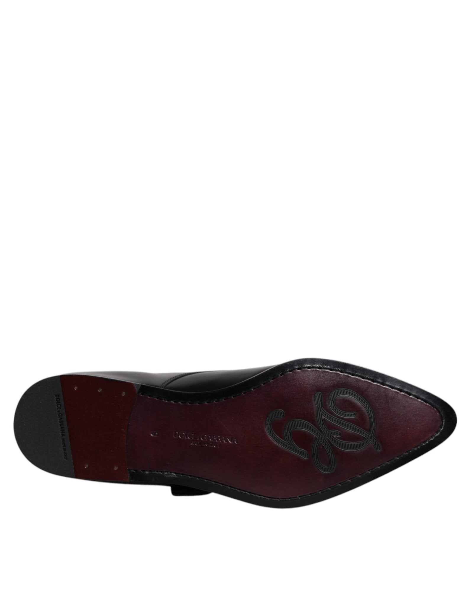 Dolce & Gabbana Black Leather Monk Strap Derby Formal Shoes - Sandy Store ByNet