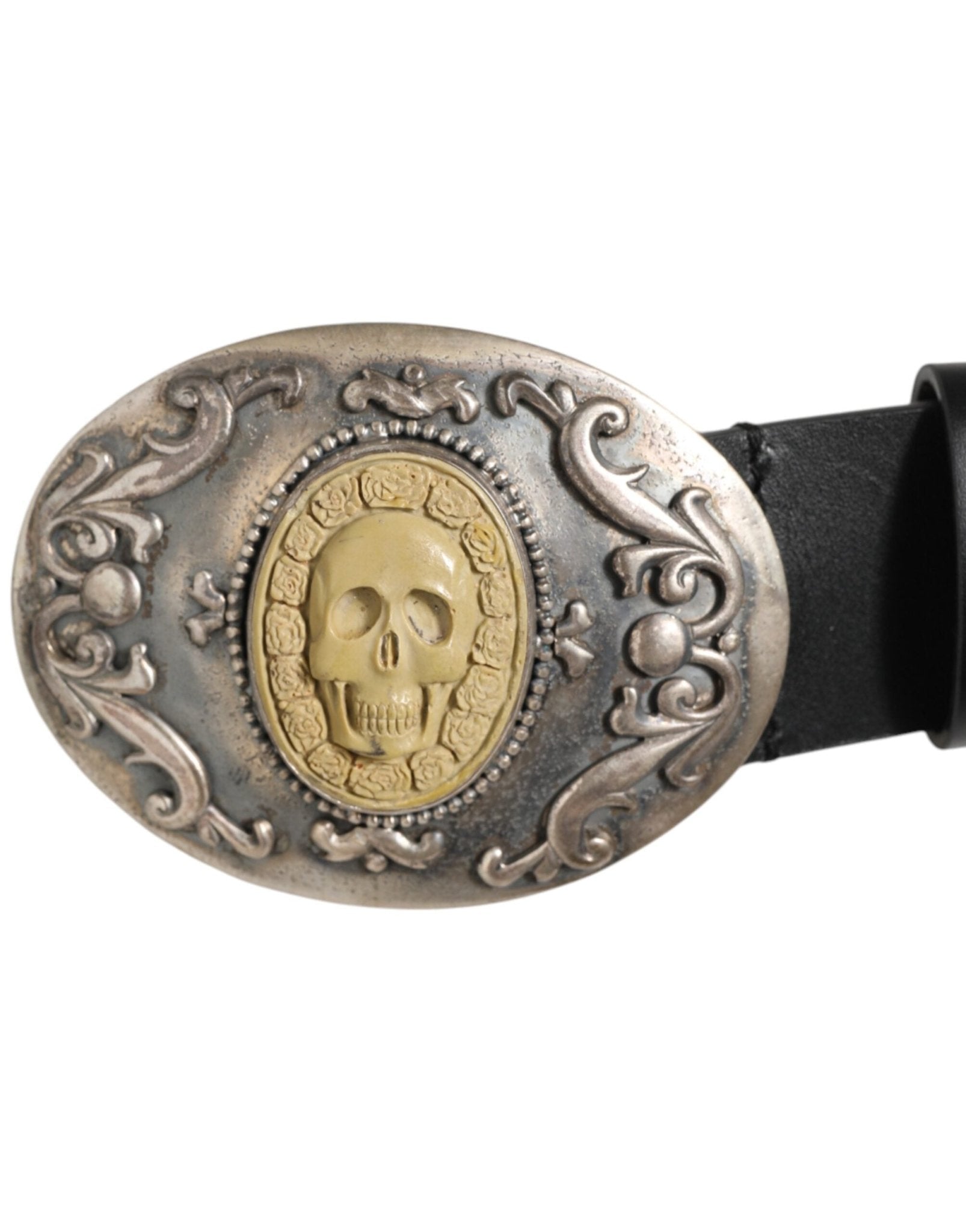 Dolce & Gabbana Black Leather Ornate Metal Buckle Men Belt – 100 cm / 40 Inches par Dolce & Gabbana | Disponible sur Sandy Store ByNet