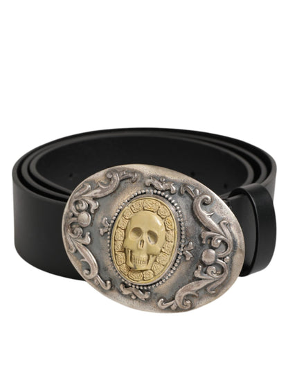 Dolce & Gabbana Black Leather Ornate Metal Buckle Men Belt – 100 cm / 40 Inches par Dolce & Gabbana | Disponible sur Sandy Store ByNet