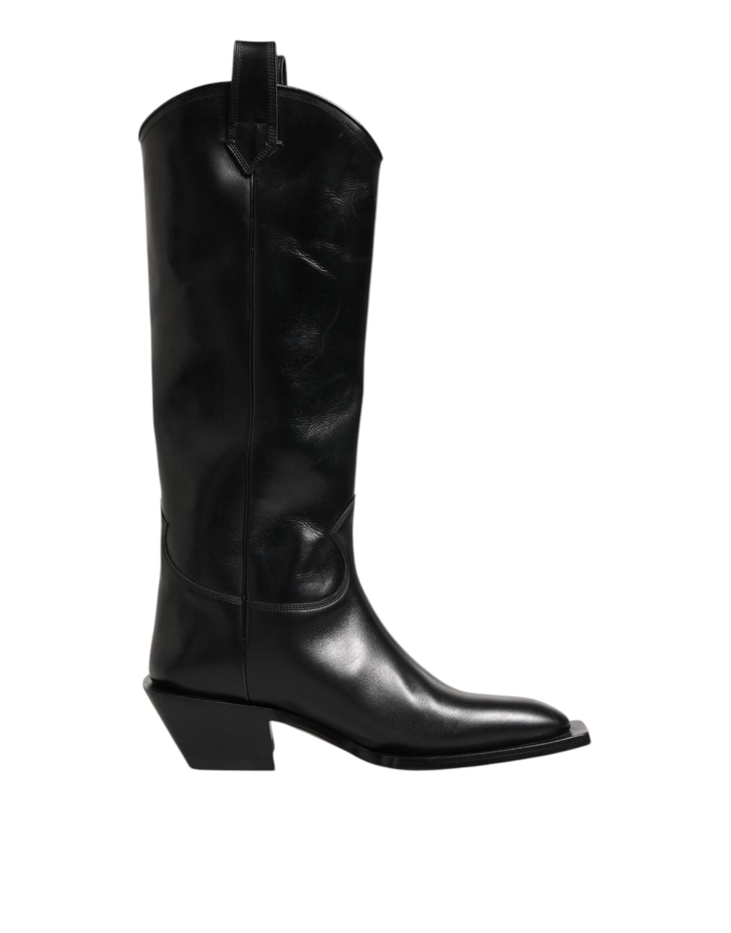 Dolce & Gabbana Black Leather Over The Calf Biker Boots Shoes – EU44/US11 par Dolce & Gabbana | Disponible sur Sandy Store ByNet