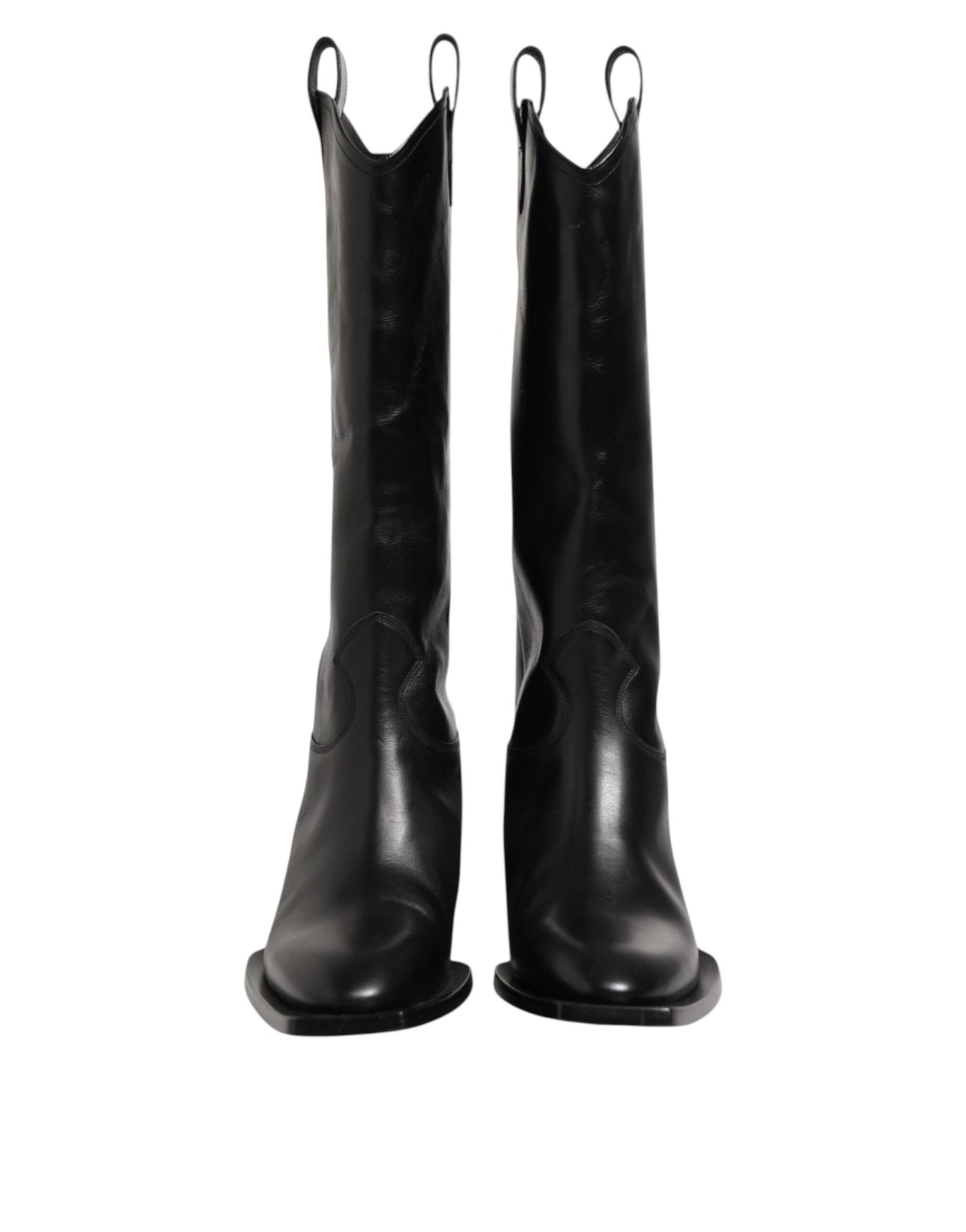 Dolce & Gabbana Black Leather Over The Calf Biker Boots Shoes – EU44/US11 par Dolce & Gabbana | Disponible sur Sandy Store ByNet