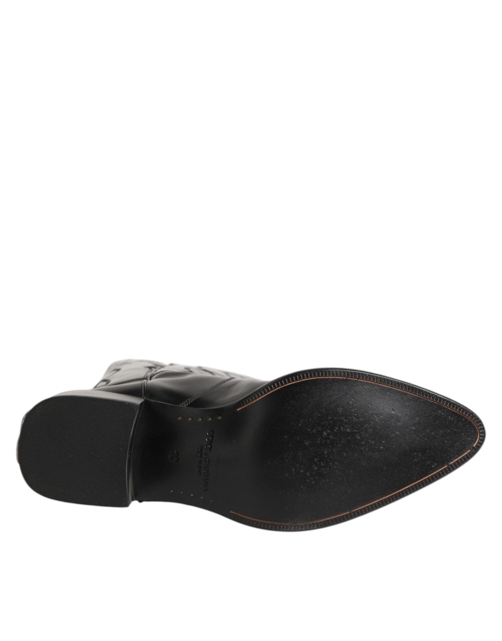 Dolce & Gabbana Black Leather Over The Calf Biker Boots Shoes – EU44/US11 par Dolce & Gabbana | Disponible sur Sandy Store ByNet