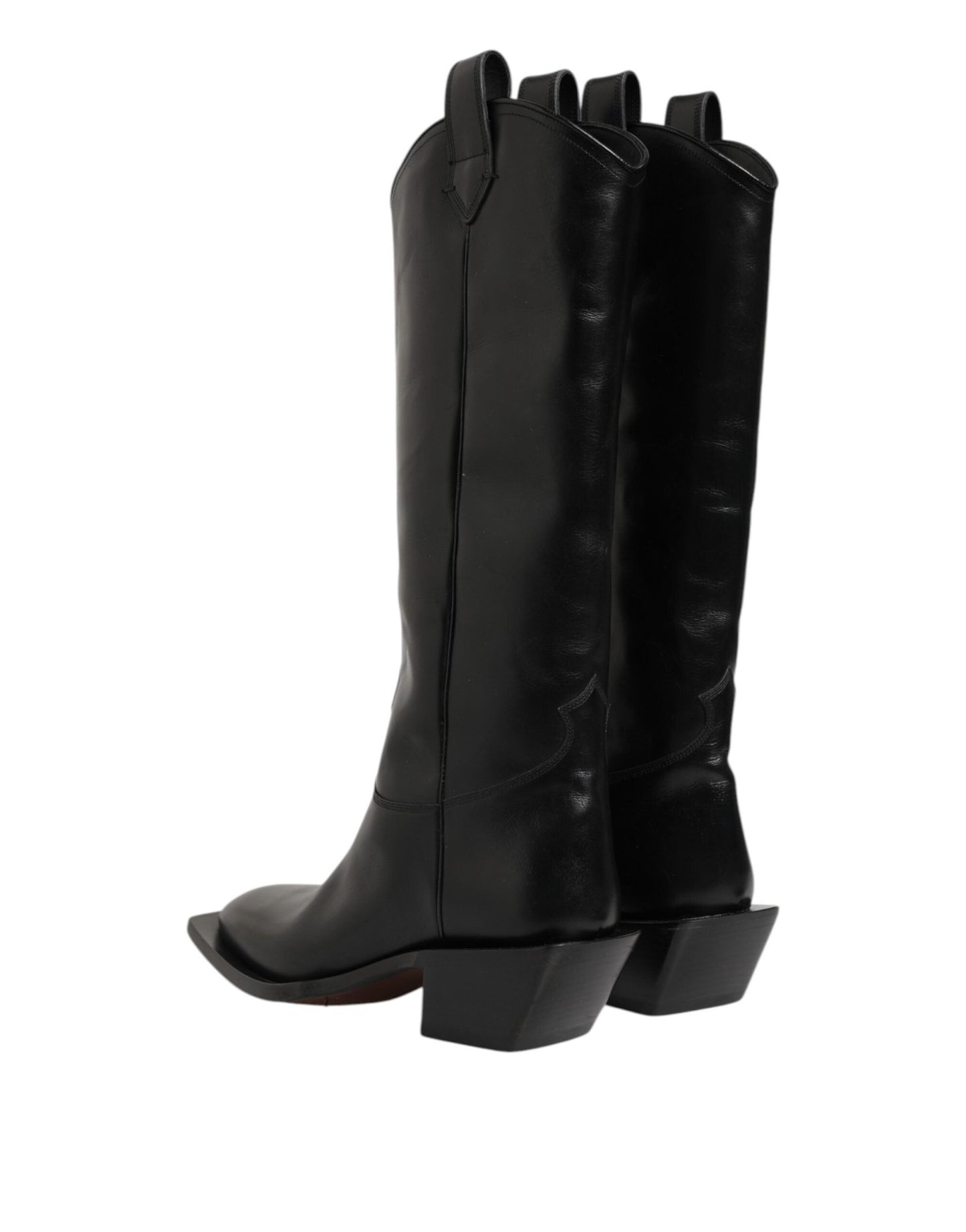 Dolce & Gabbana Black Leather Over The Calf Biker Boots Shoes – EU44/US11 par Dolce & Gabbana | Disponible sur Sandy Store ByNet