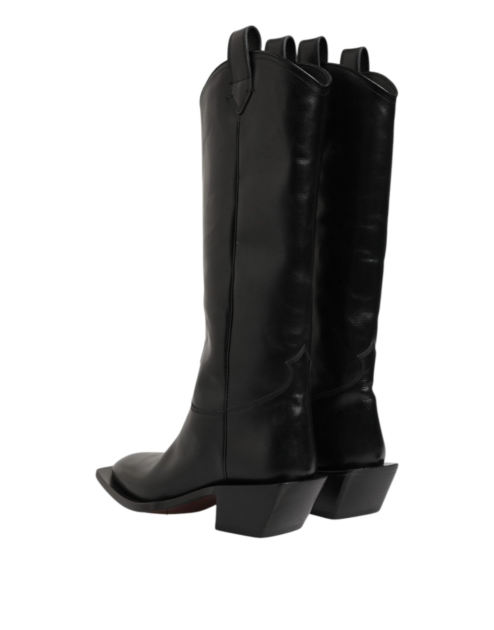 Dolce & Gabbana Black Leather Over The Calf Biker Boots Shoes – EU44/US11 par Dolce & Gabbana | Disponible sur Sandy Store ByNet