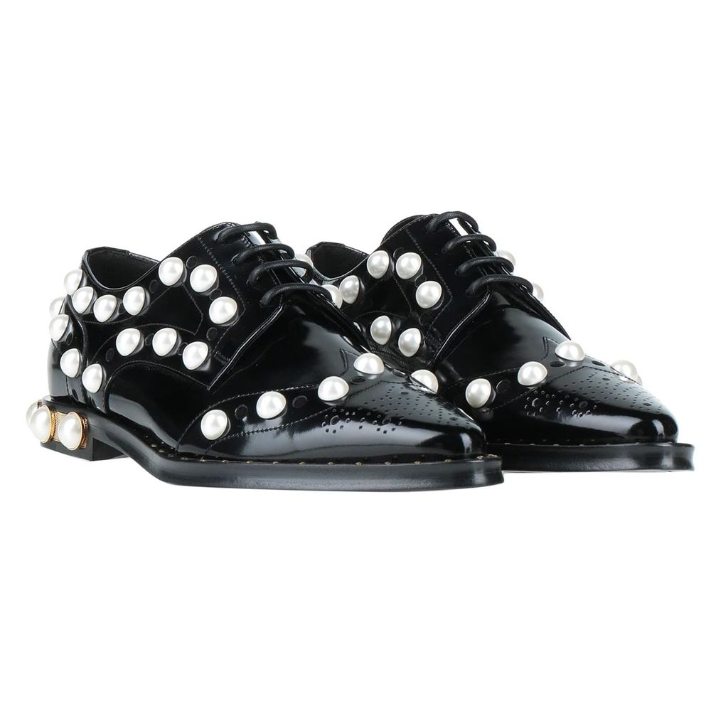Dolce & Gabbana Black Leather Oxfords And Derby – EU37/US7 par Dolce & Gabbana | Disponible sur Sandy Store ByNet
