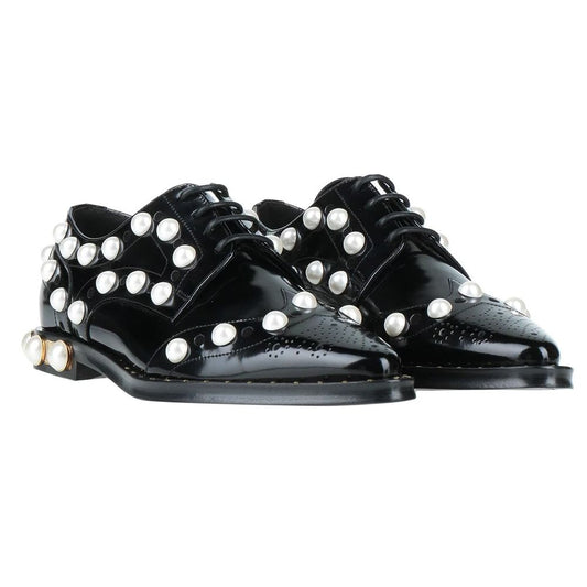 Dolce & Gabbana Black Leather Oxfords And Derby – EU37/US7 par Dolce & Gabbana | Disponible sur Sandy Store ByNet
