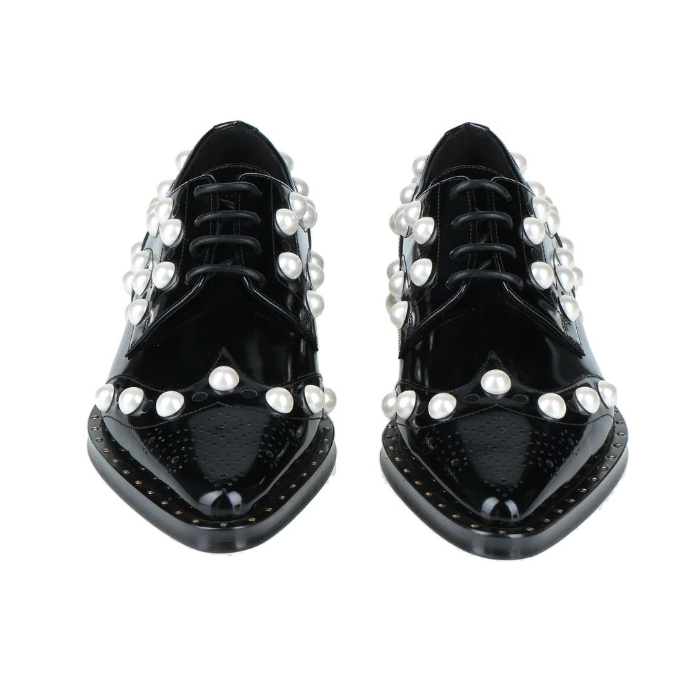 Dolce & Gabbana Black Leather Oxfords And Derby – EU37/US7 par Dolce & Gabbana | Disponible sur Sandy Store ByNet