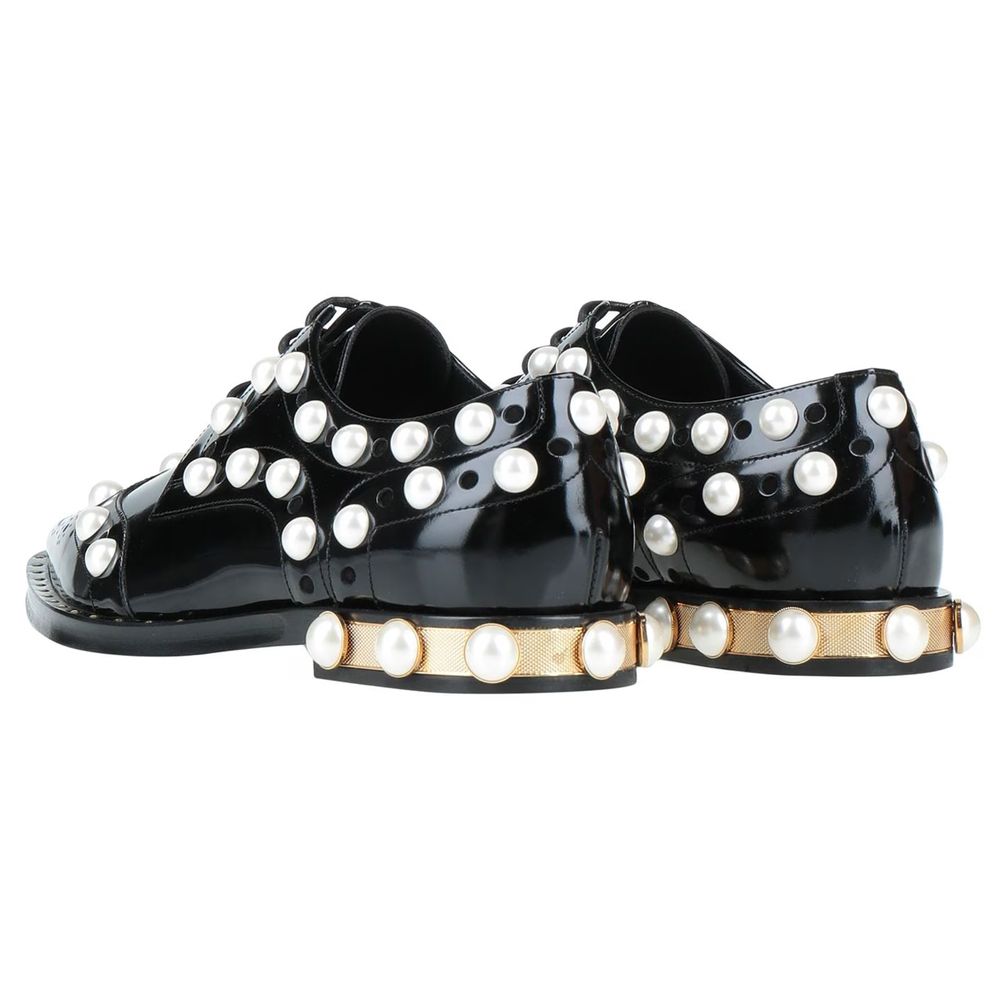 Dolce & Gabbana Black Leather Oxfords And Derby – EU37/US7 par Dolce & Gabbana | Disponible sur Sandy Store ByNet