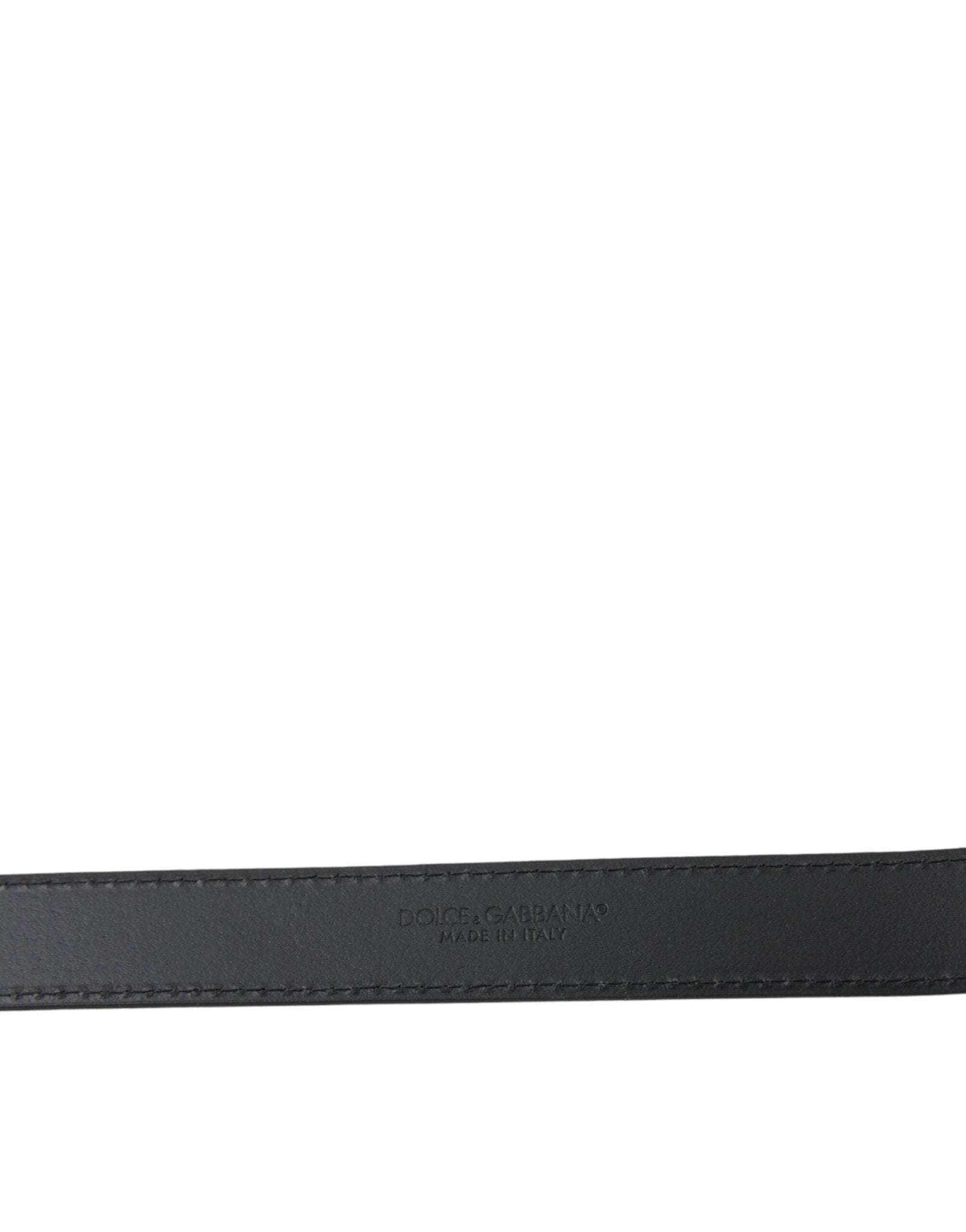 Dolce & Gabbana Black Leather Silver Metal Buckle Men Belt – 110 cm / 44 Inches par Dolce & Gabbana | Disponible sur Sandy Store ByNet