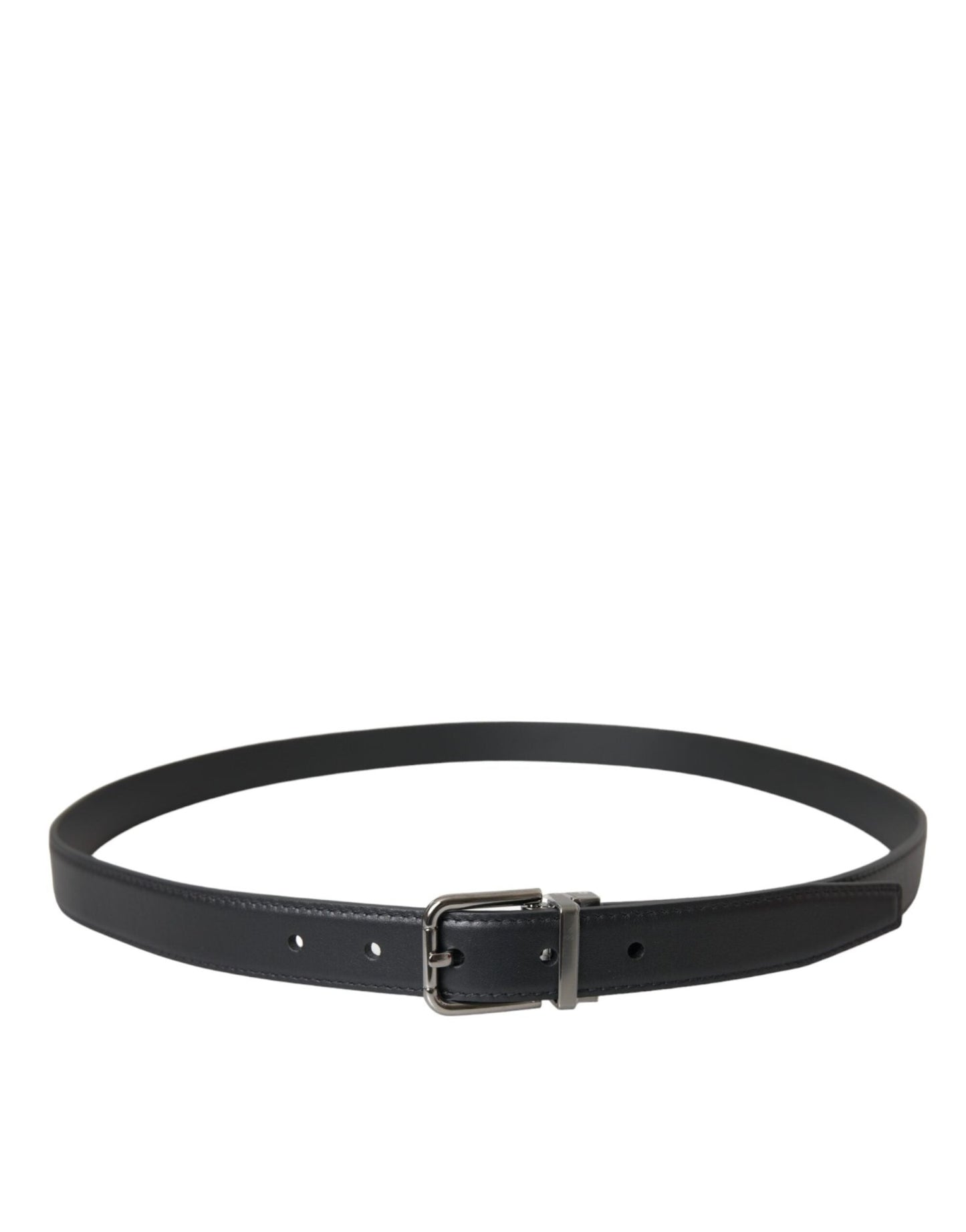 Dolce & Gabbana Black Leather Silver Metal Buckle Men Belt – 110 cm / 44 Inches par Dolce & Gabbana | Disponible sur Sandy Store ByNet
