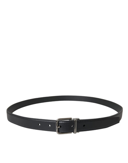 Dolce & Gabbana Black Leather Silver Metal Buckle Men Belt – 110 cm / 44 Inches par Dolce & Gabbana | Disponible sur Sandy Store ByNet