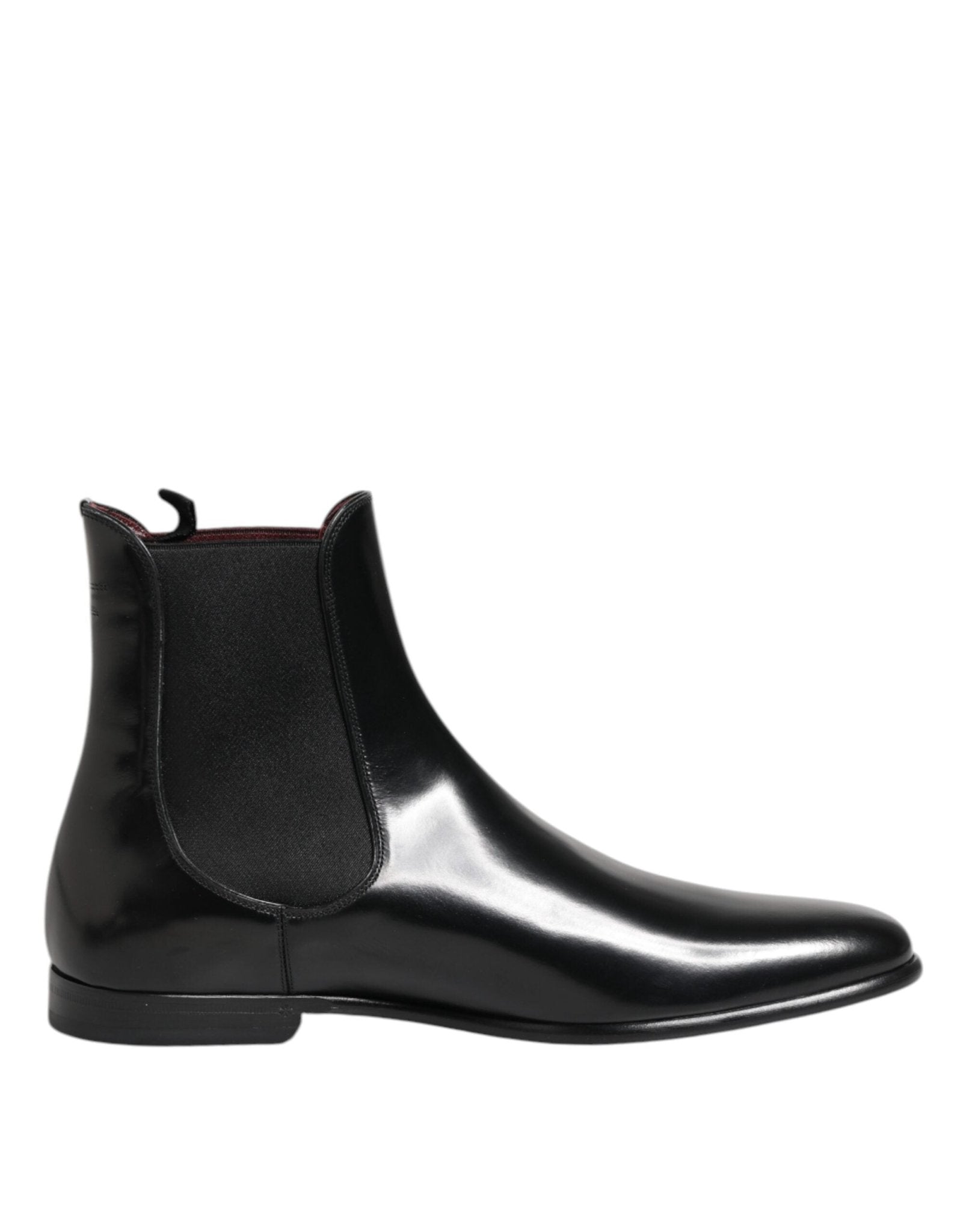 Dolce & Gabbana Black Leather Slip On Mid Calf Boots Shoes – EU44/US11 par Dolce & Gabbana | Disponible sur Sandy Store ByNet