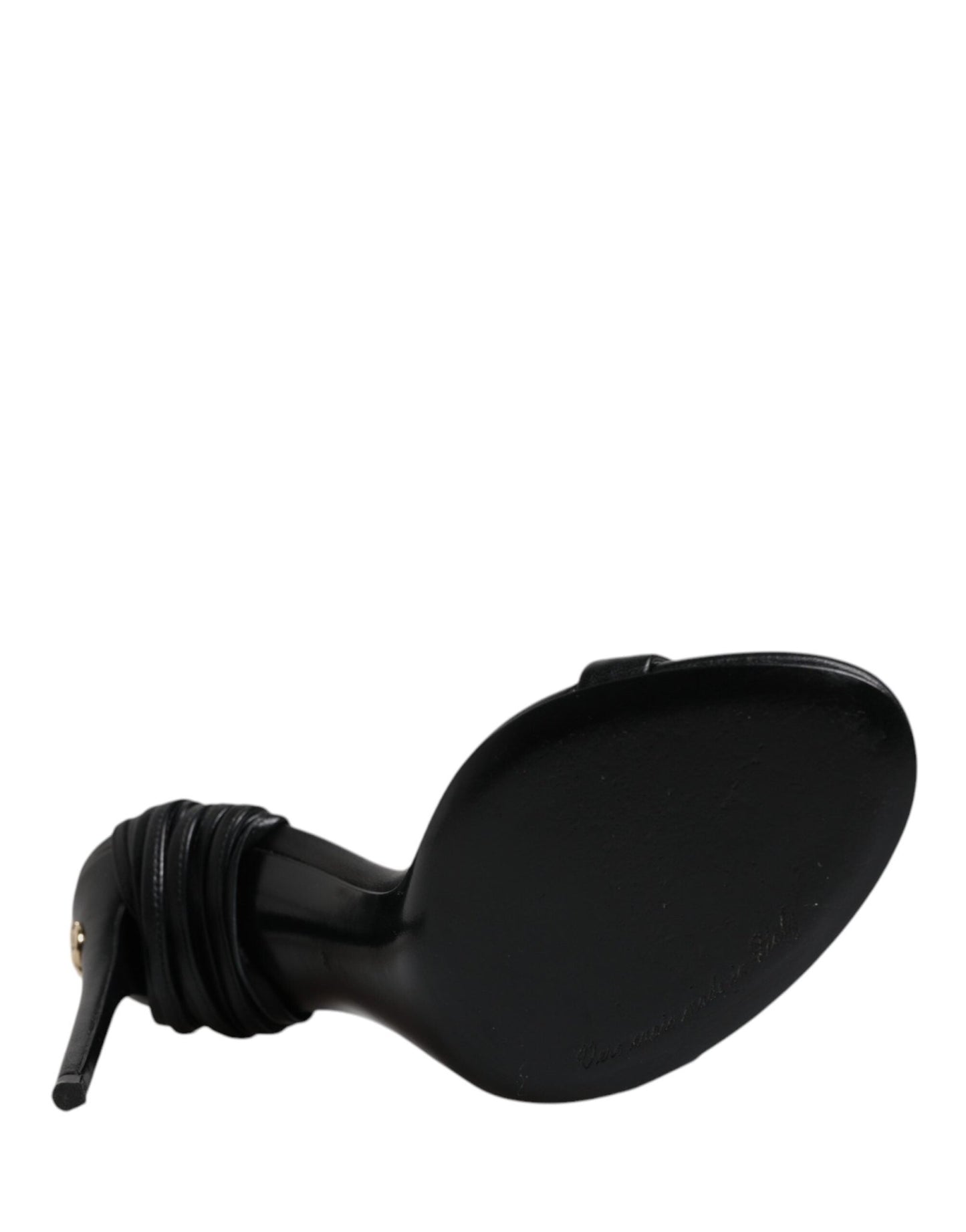 Dolce & Gabbana Black Leather Stiletto Heels Sandals Shoes – EU37/US6.5 par Dolce & Gabbana | Disponible sur Sandy Store ByNet