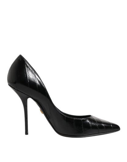 Dolce & Gabbana Black Leather Stiletto High Heels Pumps Shoes – EU37/US6.5 par Dolce & Gabbana | Disponible sur Sandy Store ByNet