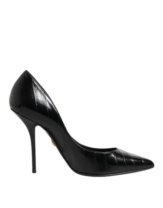 Dolce & Gabbana Black Leather Stiletto High Heels Pumps Shoes – EU37/US6.5 par Dolce & Gabbana | Disponible sur Sandy Store ByNet