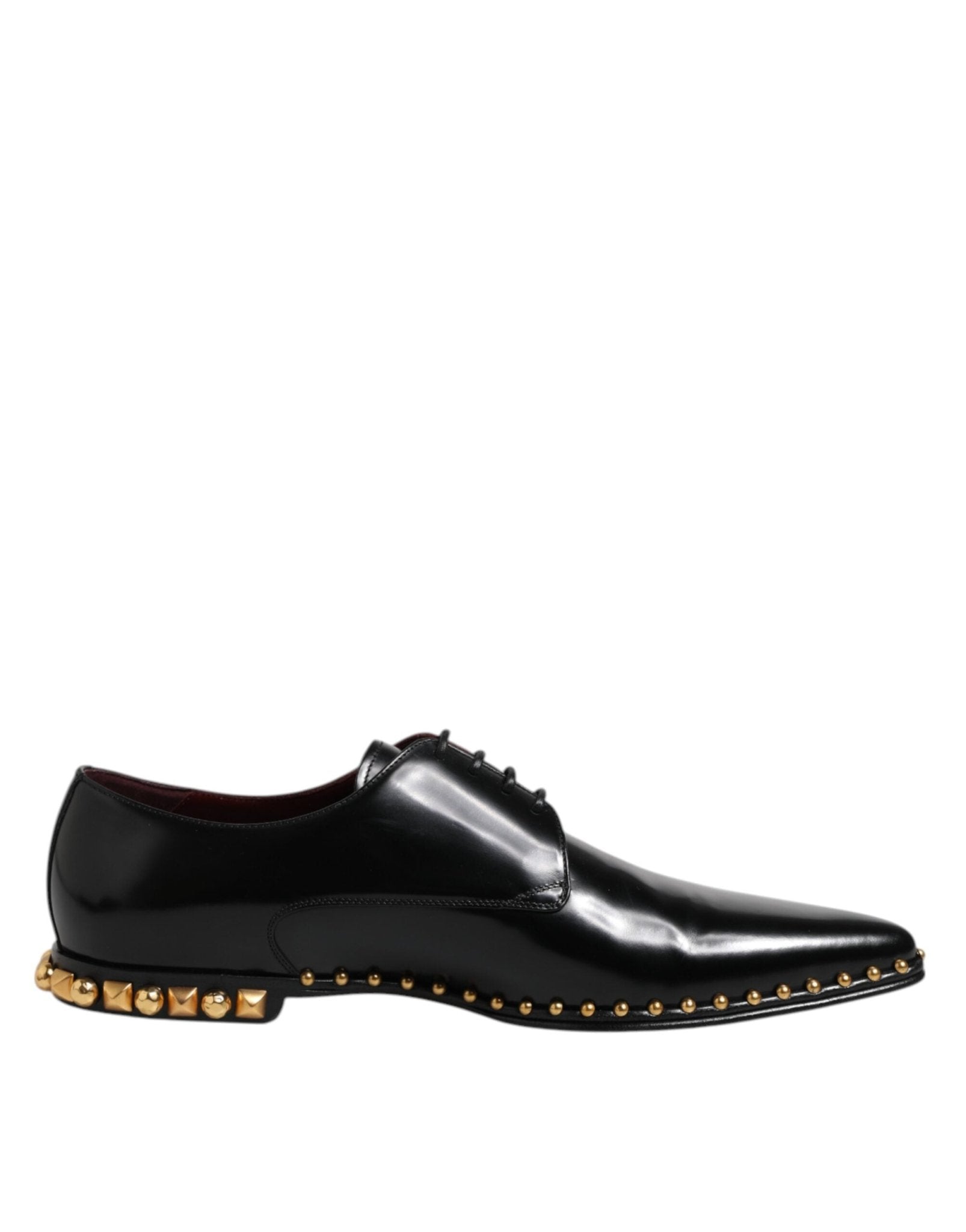 Dolce & Gabbana Black Leather Studded Derby Men Dress Shoes – EU44/US11 par Dolce & Gabbana | Disponible sur Sandy Store ByNet