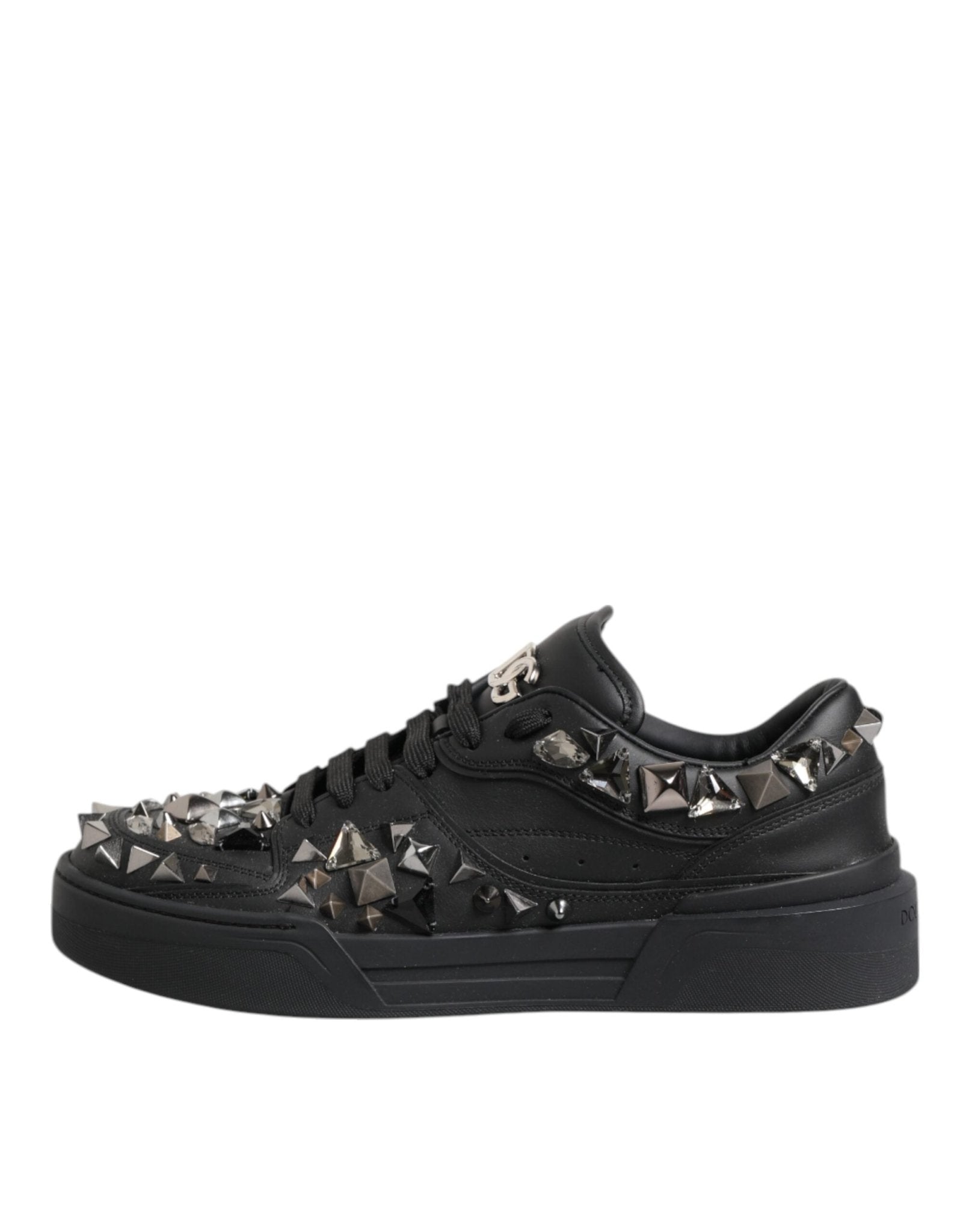 Dolce & Gabbana Black Leather Studded Low Top Sneakers Shoes – EU41/US8 par Dolce & Gabbana | Disponible sur Sandy Store ByNet