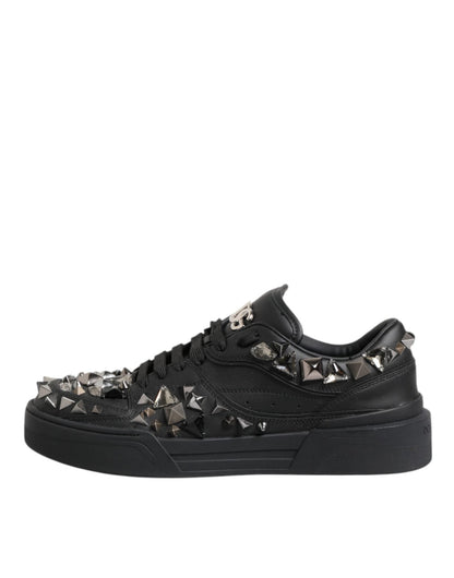 Dolce & Gabbana Black Leather Studded Low Top Sneakers Shoes – EU41/US8 par Dolce & Gabbana | Disponible sur Sandy Store ByNet
