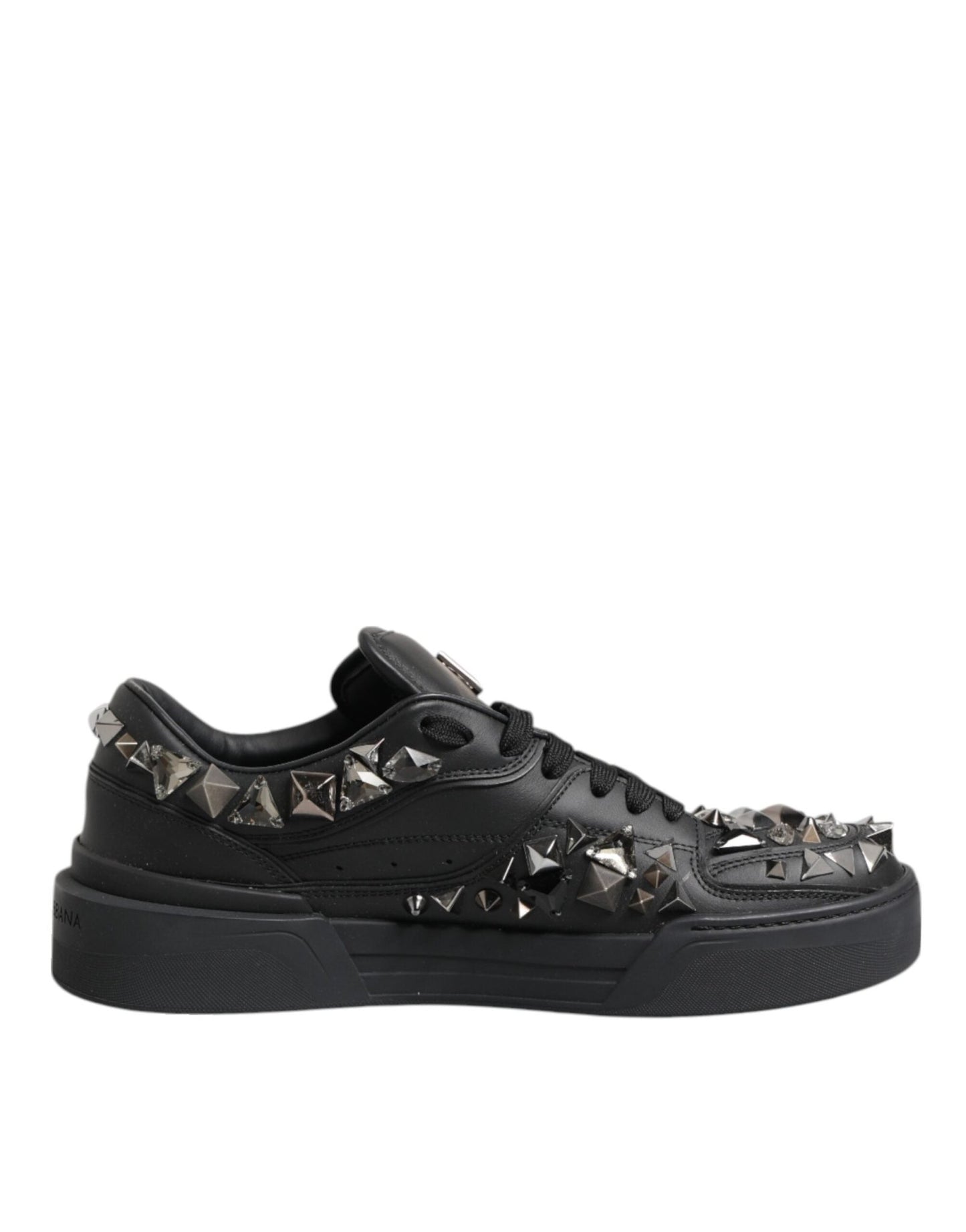 Dolce & Gabbana Black Leather Studded Low Top Sneakers Shoes – EU41/US8 par Dolce & Gabbana | Disponible sur Sandy Store ByNet