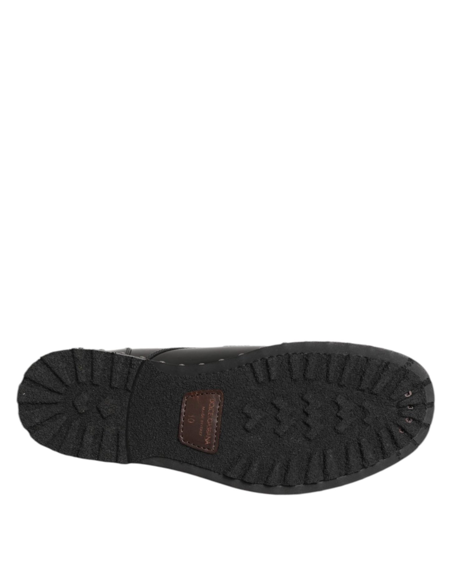 Dolce & Gabbana Black Leather Studded Men Formal Derby Shoes – EU41.5/US8.5 par Dolce & Gabbana | Disponible sur Sandy Store ByNet