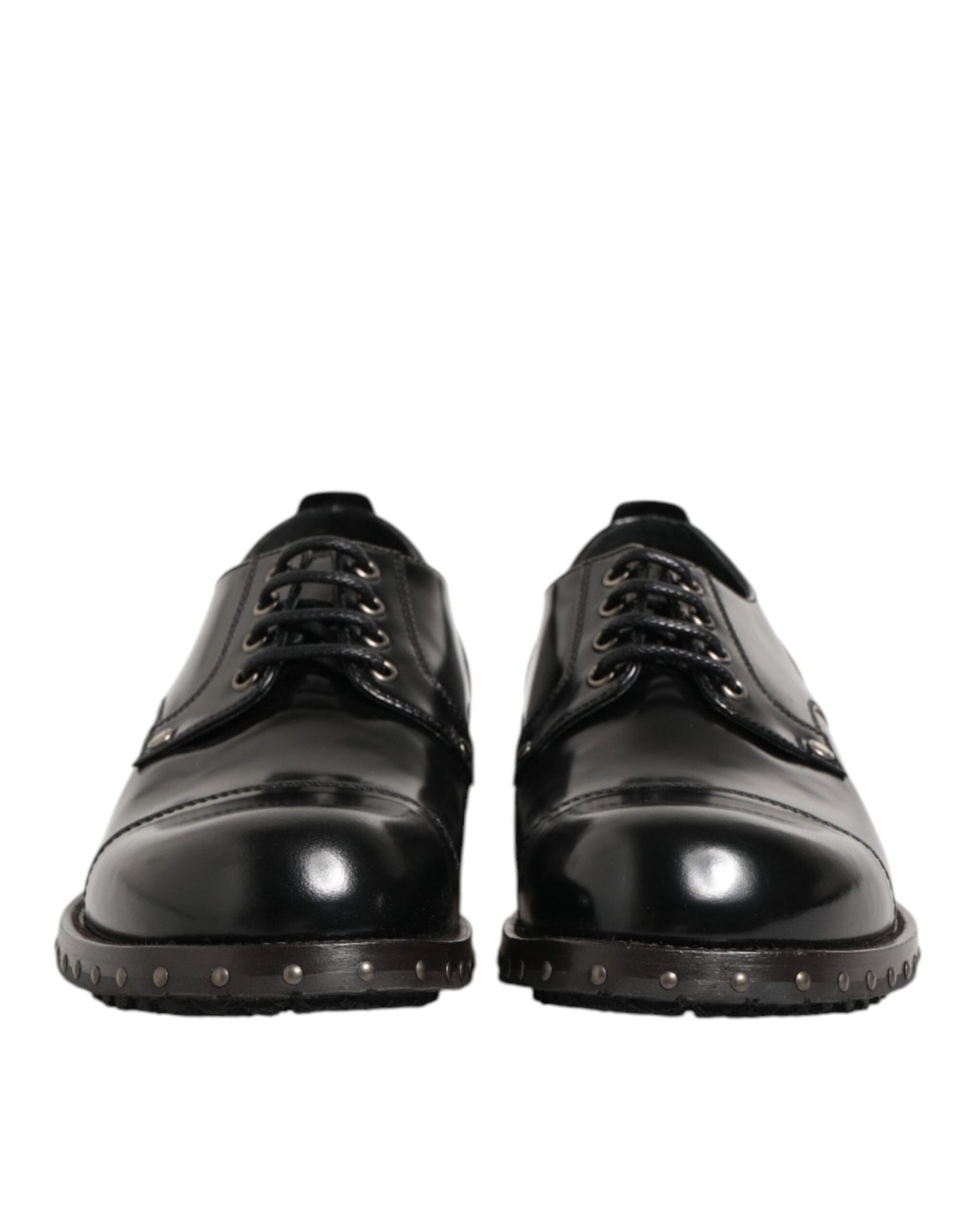 Dolce & Gabbana Black Leather Studded Men Formal Derby Shoes – EU41.5/US8.5 par Dolce & Gabbana | Disponible sur Sandy Store ByNet