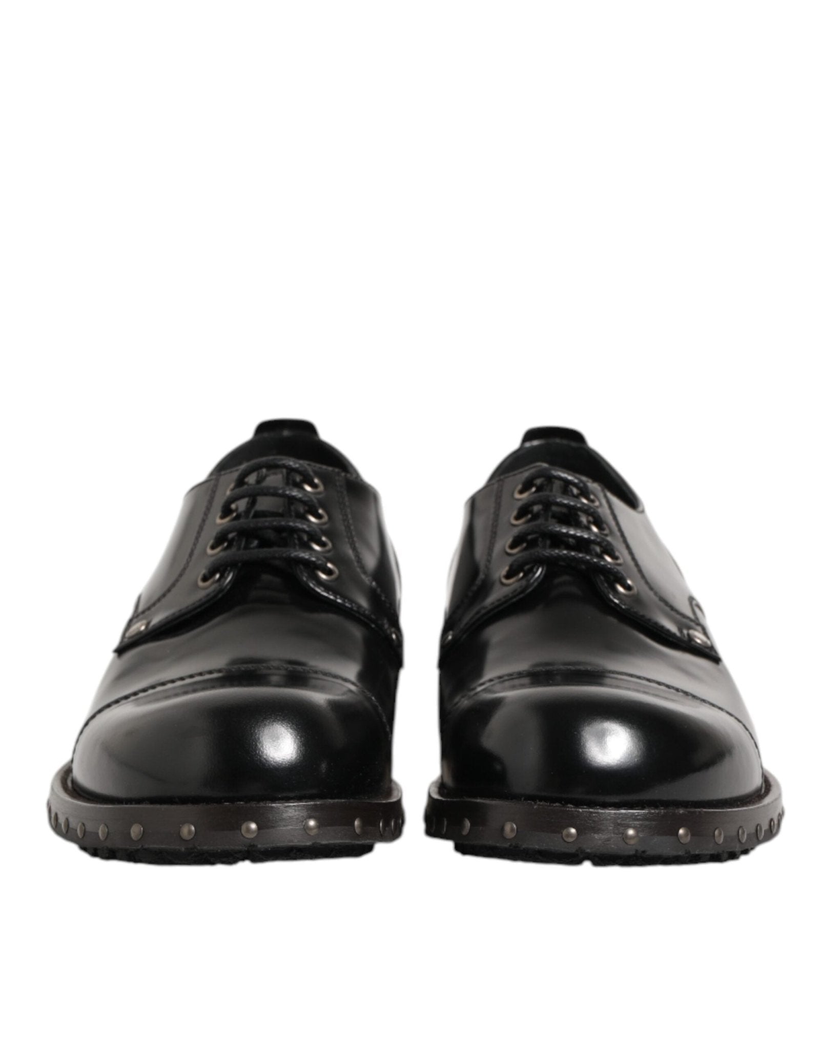 Dolce & Gabbana Black Leather Studded Men Formal Derby Shoes – EU41.5/US8.5 par Dolce & Gabbana | Disponible sur Sandy Store ByNet