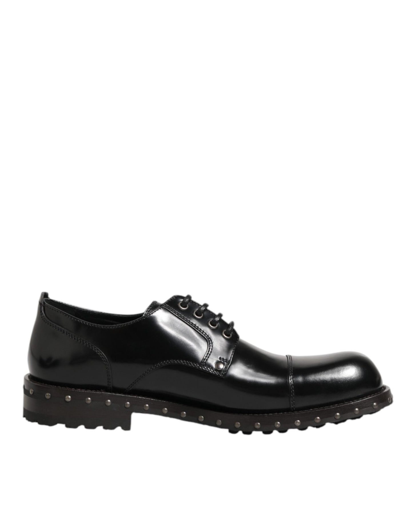 Dolce & Gabbana Black Leather Studded Men Formal Derby Shoes – EU41.5/US8.5 par Dolce & Gabbana | Disponible sur Sandy Store ByNet