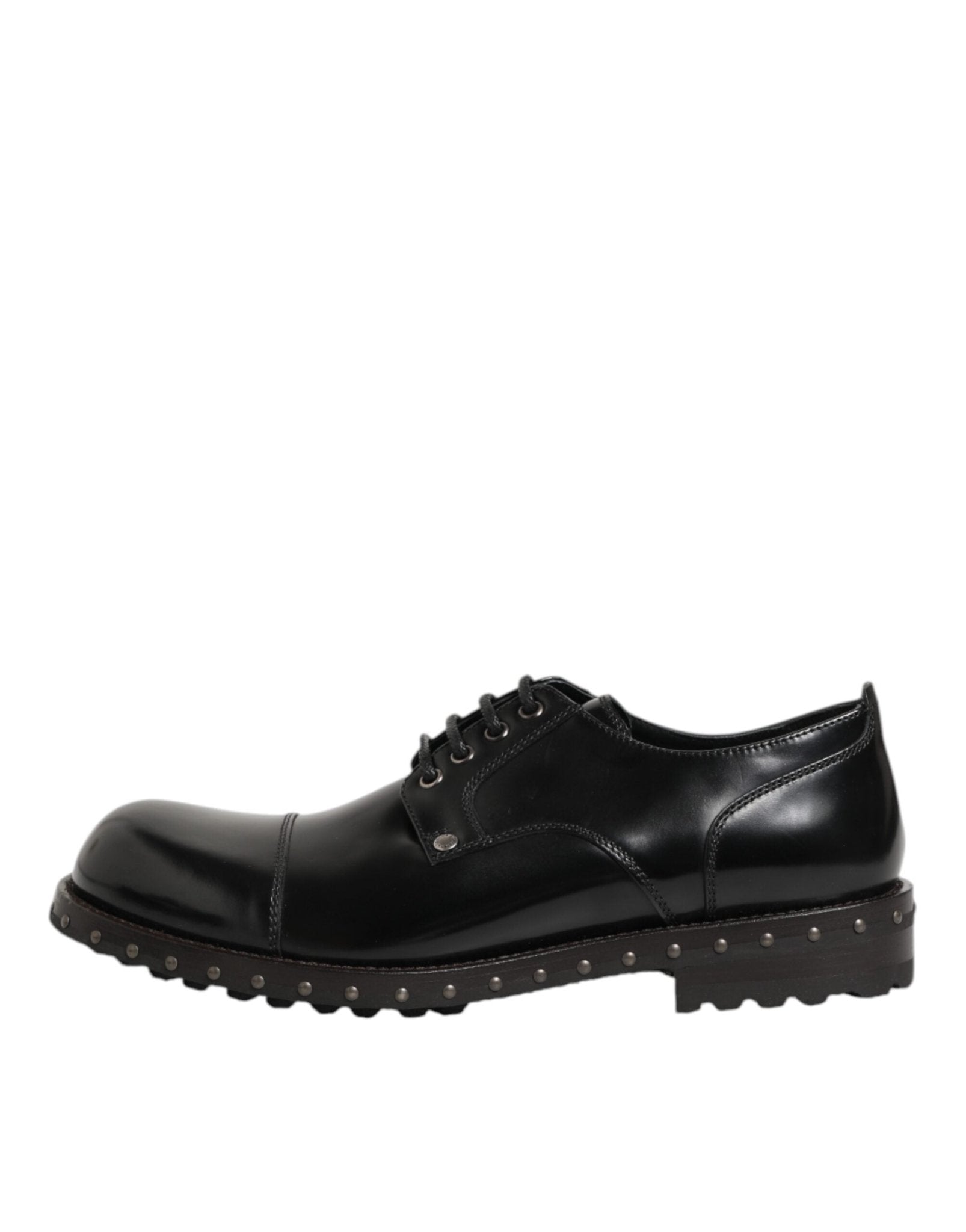 Dolce & Gabbana Black Leather Studded Men Formal Derby Shoes – EU41.5/US8.5 par Dolce & Gabbana | Disponible sur Sandy Store ByNet