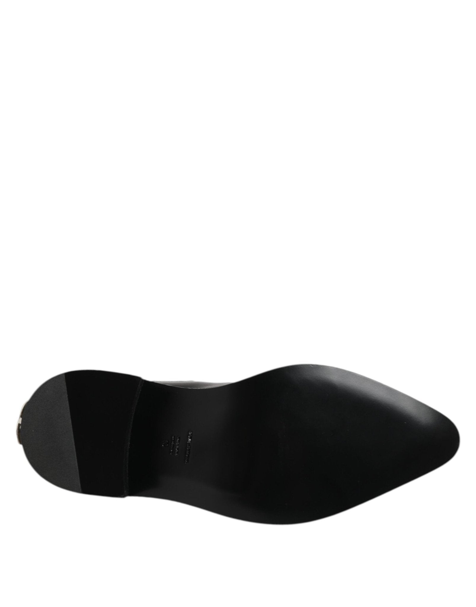 Dolce & Gabbana Black Leather Studded Men Short Boots Shoes – EU44/US11 par Dolce & Gabbana | Disponible sur Sandy Store ByNet