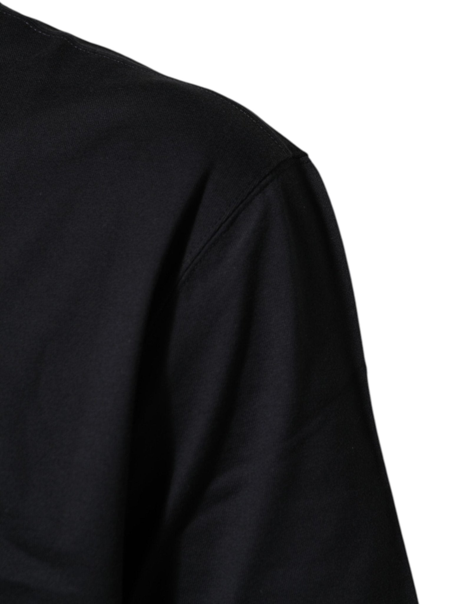 Dolce & Gabbana Black Logo Compass Cotton Crew Neck T-shirt – IT54 | XL par Dolce & Gabbana | Disponible sur Sandy Store ByNet