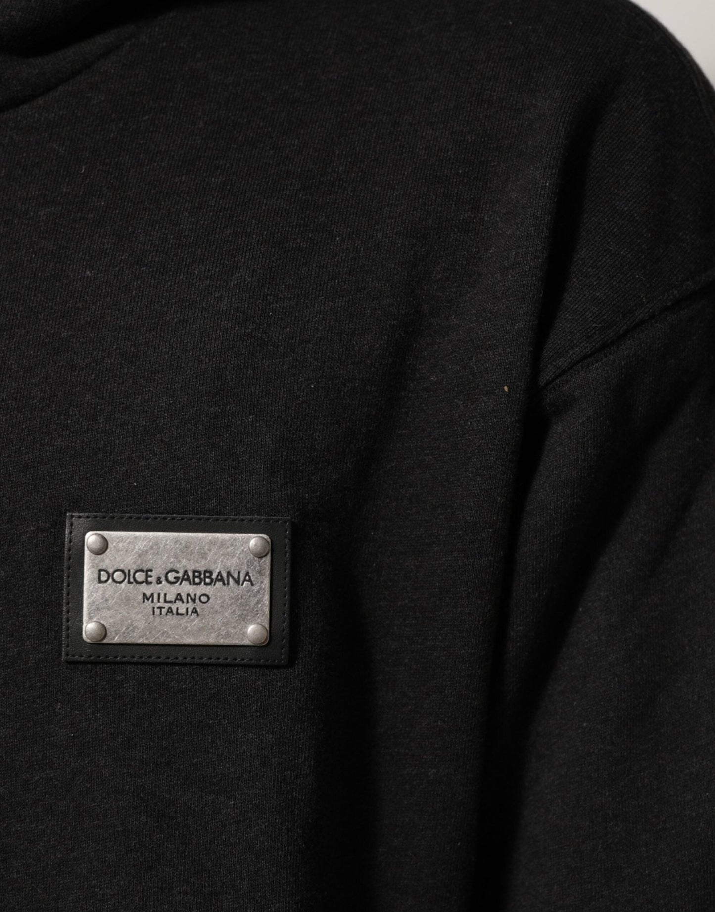 Dolce & Gabbana Black Logo FullZip Hooded Sweatshirt Sweater – IT46 | S par Dolce & Gabbana | Disponible sur Sandy Store ByNet