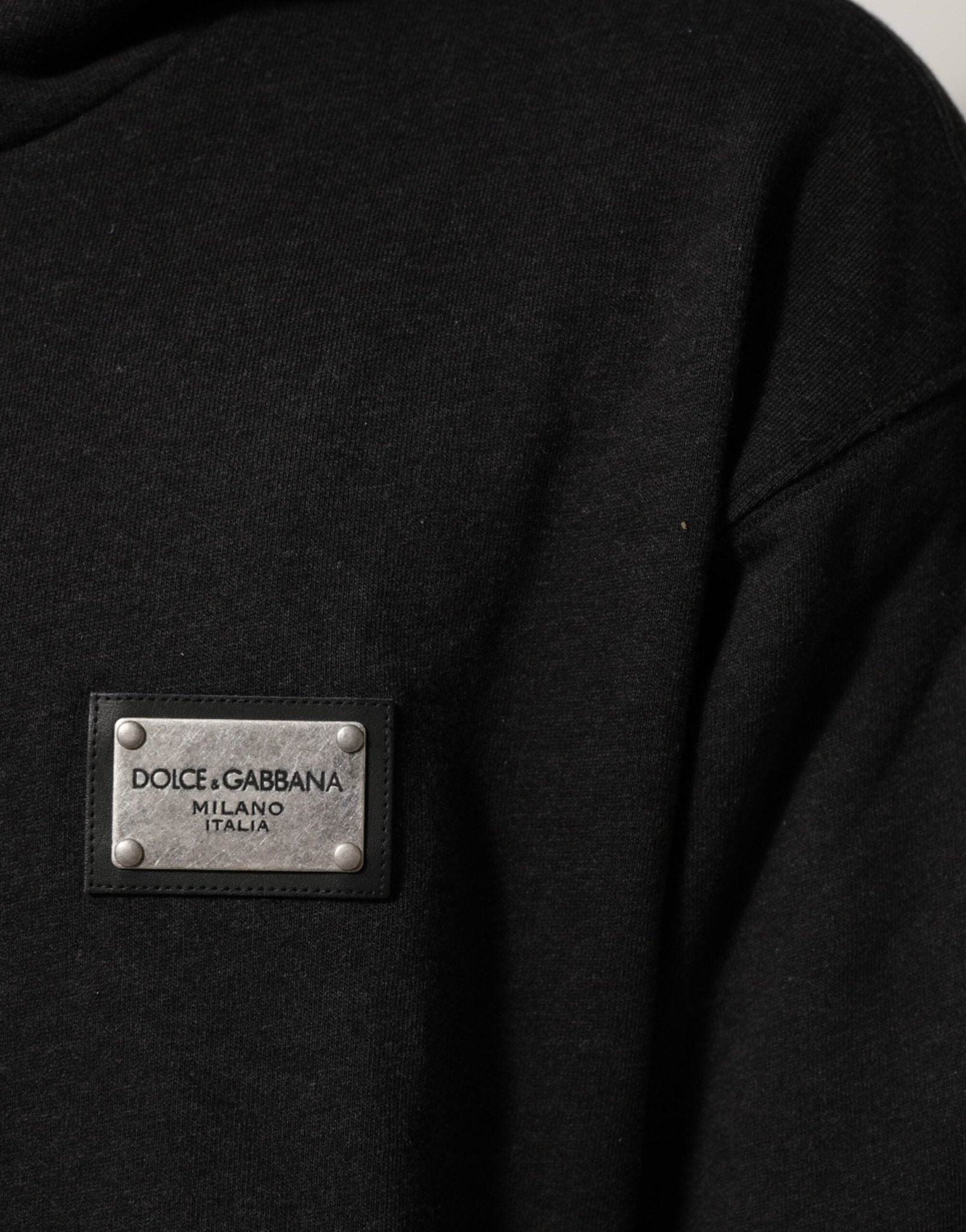 Dolce & Gabbana Black Logo FullZip Hooded Sweatshirt Sweater – IT46 | S par Dolce & Gabbana | Disponible sur Sandy Store ByNet