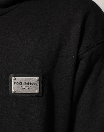 Dolce & Gabbana Black Logo FullZip Hooded Sweatshirt Sweater – IT46 | S par Dolce & Gabbana | Disponible sur Sandy Store ByNet