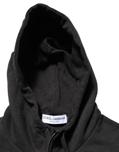 Dolce & Gabbana Black Logo FullZip Hooded Sweatshirt Sweater – IT46 | S par Dolce & Gabbana | Disponible sur Sandy Store ByNet